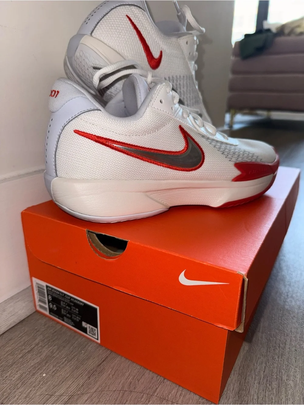 Nike Air Zoom GT Cut Academy 'White Picante Red' (Size 8 Mens / Size 9.5 Womens)